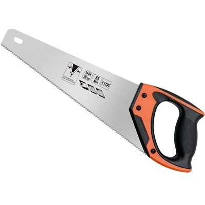 11 TPI Universal Handsaw Non-Slip Ergonomic Handle Rustproof Wood Saw, 14 Inch